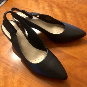 Lady’s Black Slingback Dress Shoes
Comfortable 2” Heels 
New - Worn once
